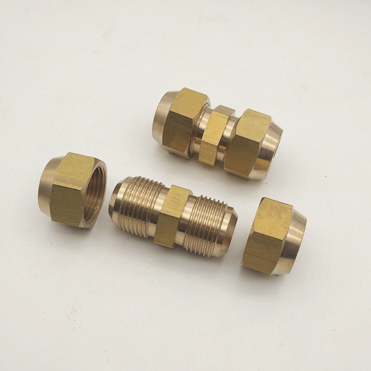 CA360 Brass Male Female Compress Double Barrel Tube Union Straight Fitting Suitable for Temperature Range -65°F to 250°F
