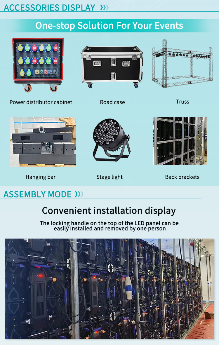Portable Stage Backdrop Screen P2.9 P3.9 P4.8 LED Display Screen Panel