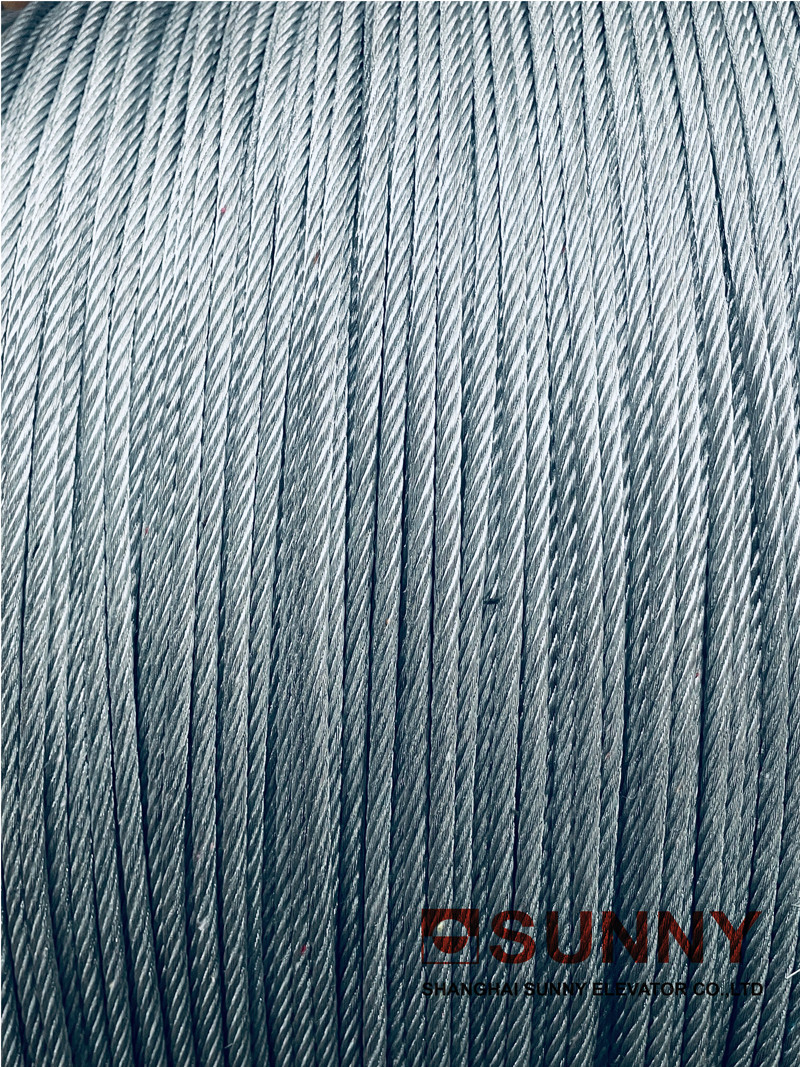 Right Hand Regular Lay Wire Ropes With Steel Core / Mixed Core for Elevator Parts