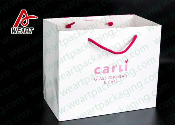 Die Cut Handle Wedding Gift Custom Printed Paper Bags Glossy Lamiantion
