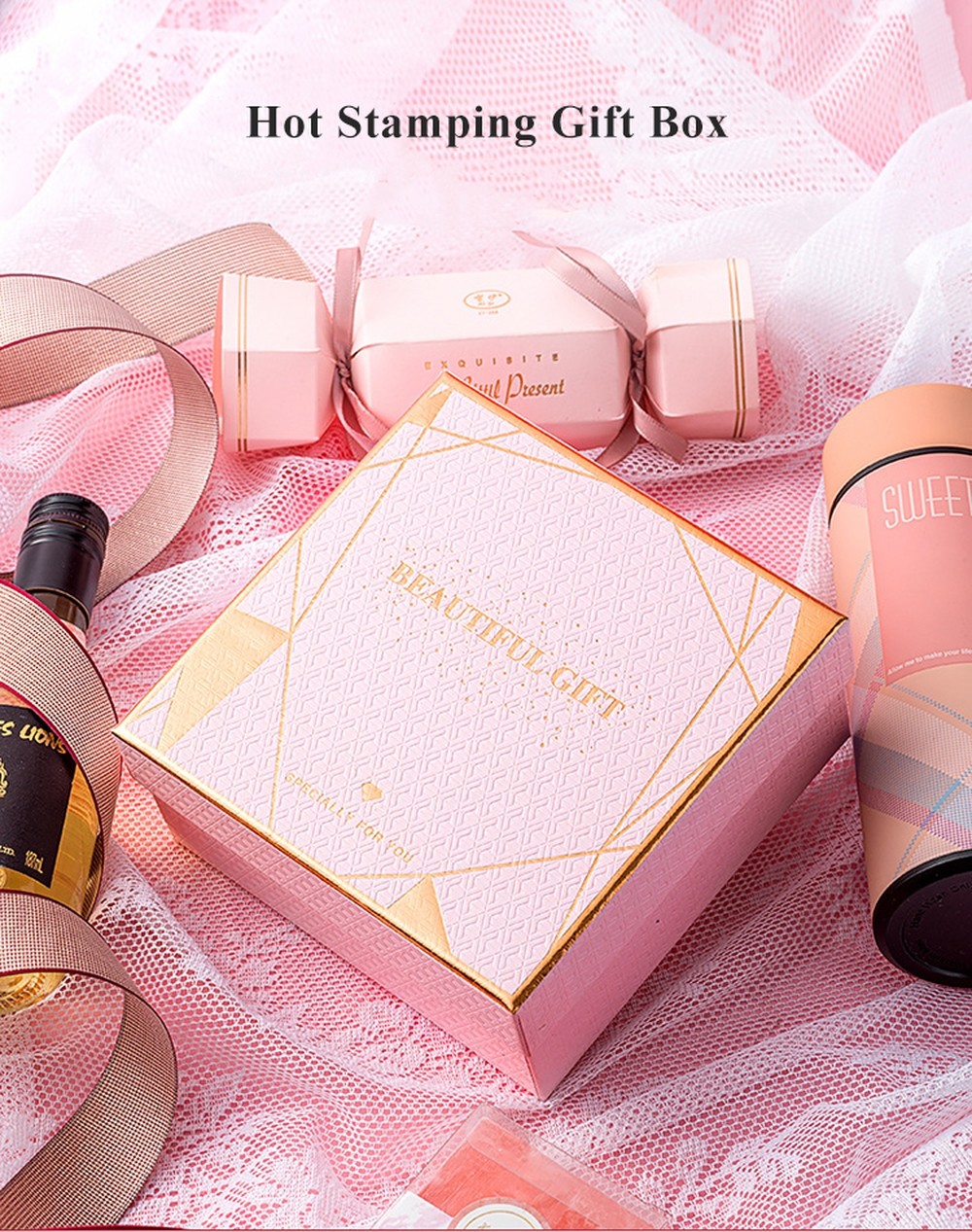 Delicated Art Paper Rigid Gift Box With Lid For Handmade Soap Cosmetic