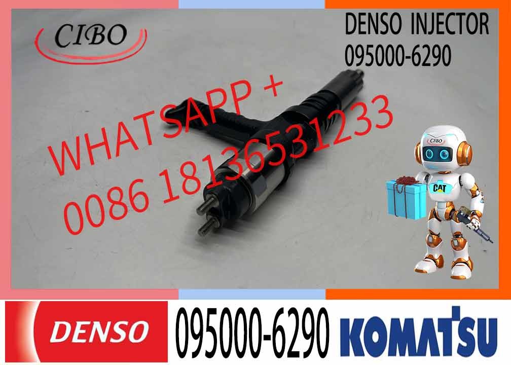 China New Manufacture Diesel Fuel Common Rail Injector 095000-6290 For KOMATSU SAA6D170E-5A 6245-11-3100