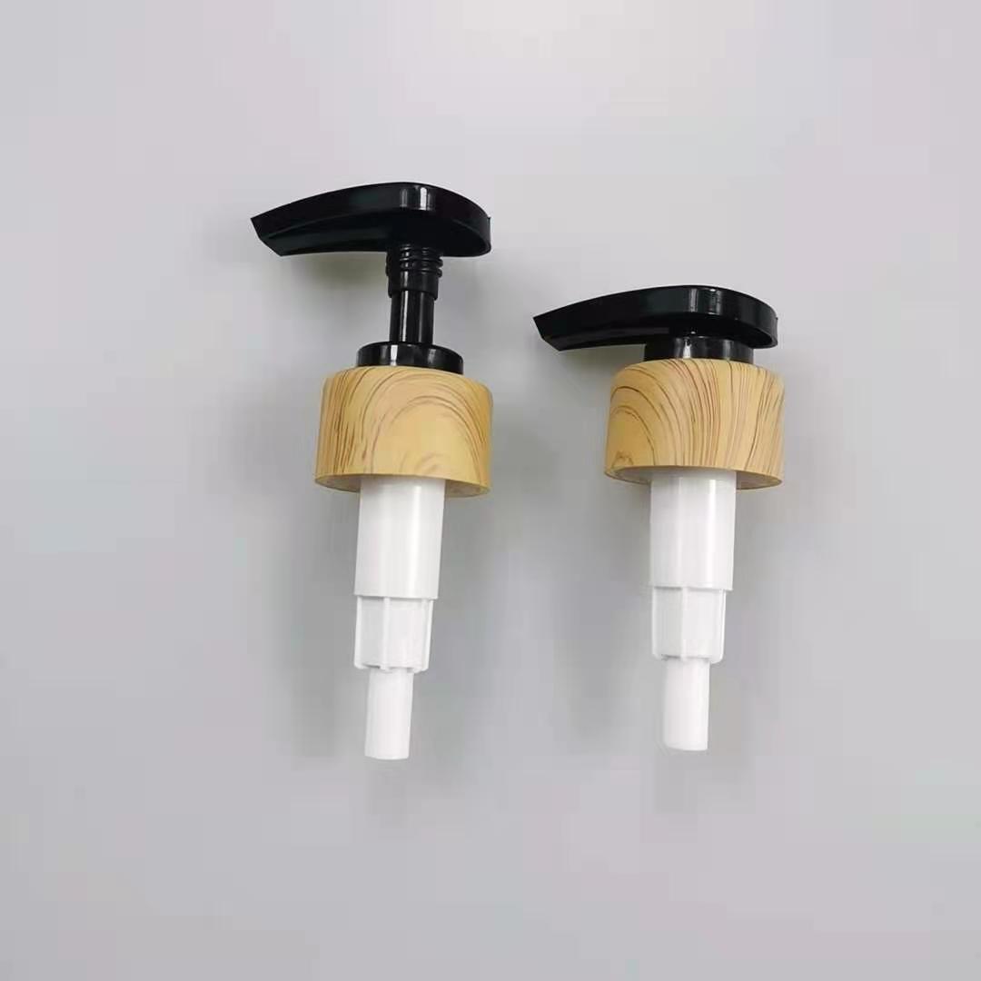 Non-Refillable Shampoo Bottle Lotion Pump 24/410 28/410 with Bamboo Printing Lid