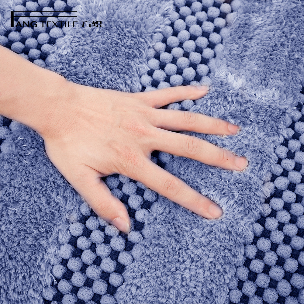 OEM 20x30 Rectangular Microfiber Chenille Bath Mat breathable fabric