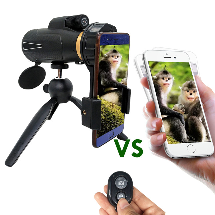 High Definition Mobile Phone Telescope 12X , Bak4 Smartphone Monocular Telescope
