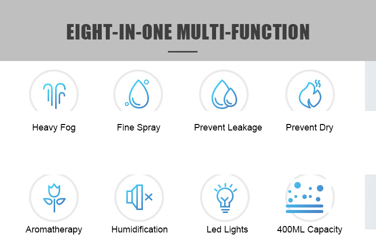 400ml Ultrasonic Aroma Humidifier , 14w Ultrasonic Aromatherapy Diffuser