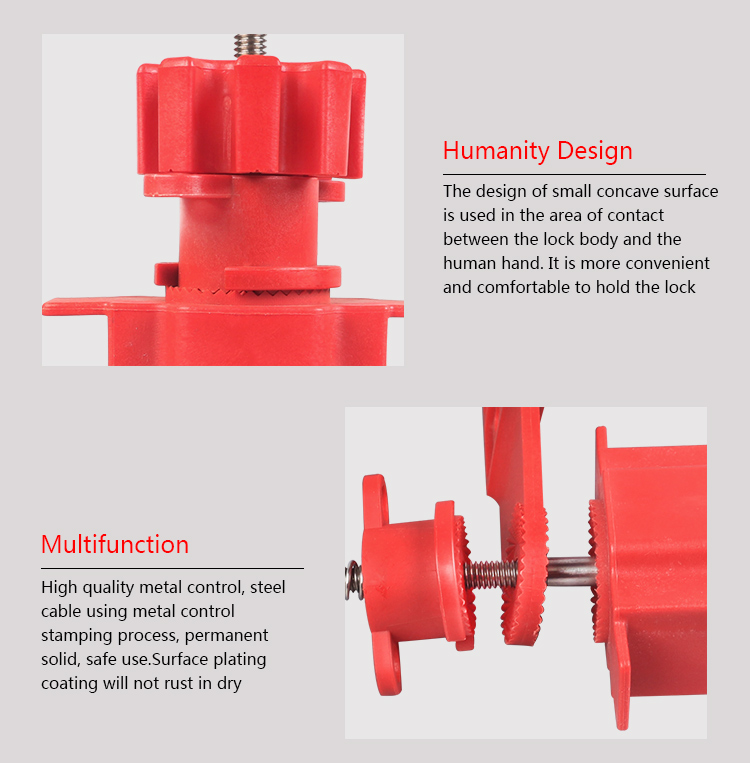 BOSHI Nylon PA And Steel Material Butterfly Universal Valve Lockouts