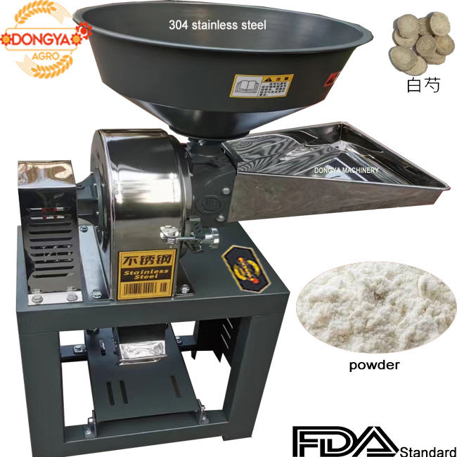 FDA Food Standard No.304 Stainless Steel Flour Mill Powder Grinder Machine
