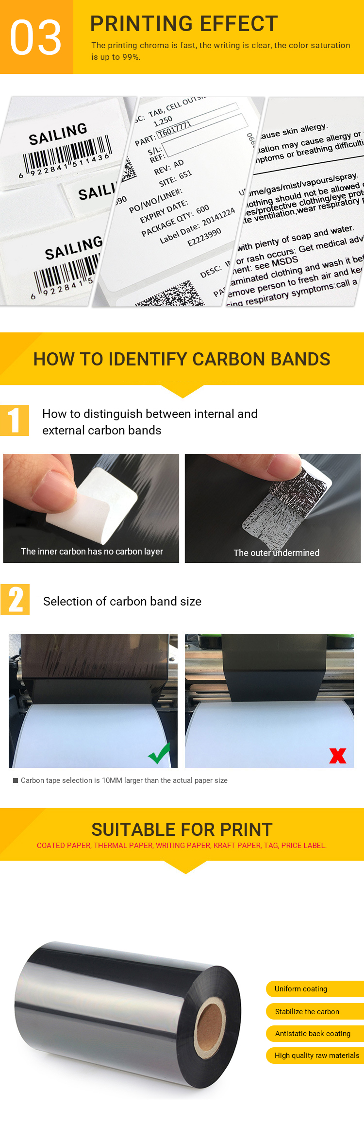 Resin Satin Roll Machine Colorful Thermal Printable Resin Coated Ribbon Printer Typewriter