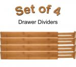 adjustable bamboo wooden drawer dividers silverware dividers