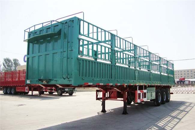2 / 3 Axles Side Wall Semi Trailer Detachable Side Wall 3-8mm Flat Bed