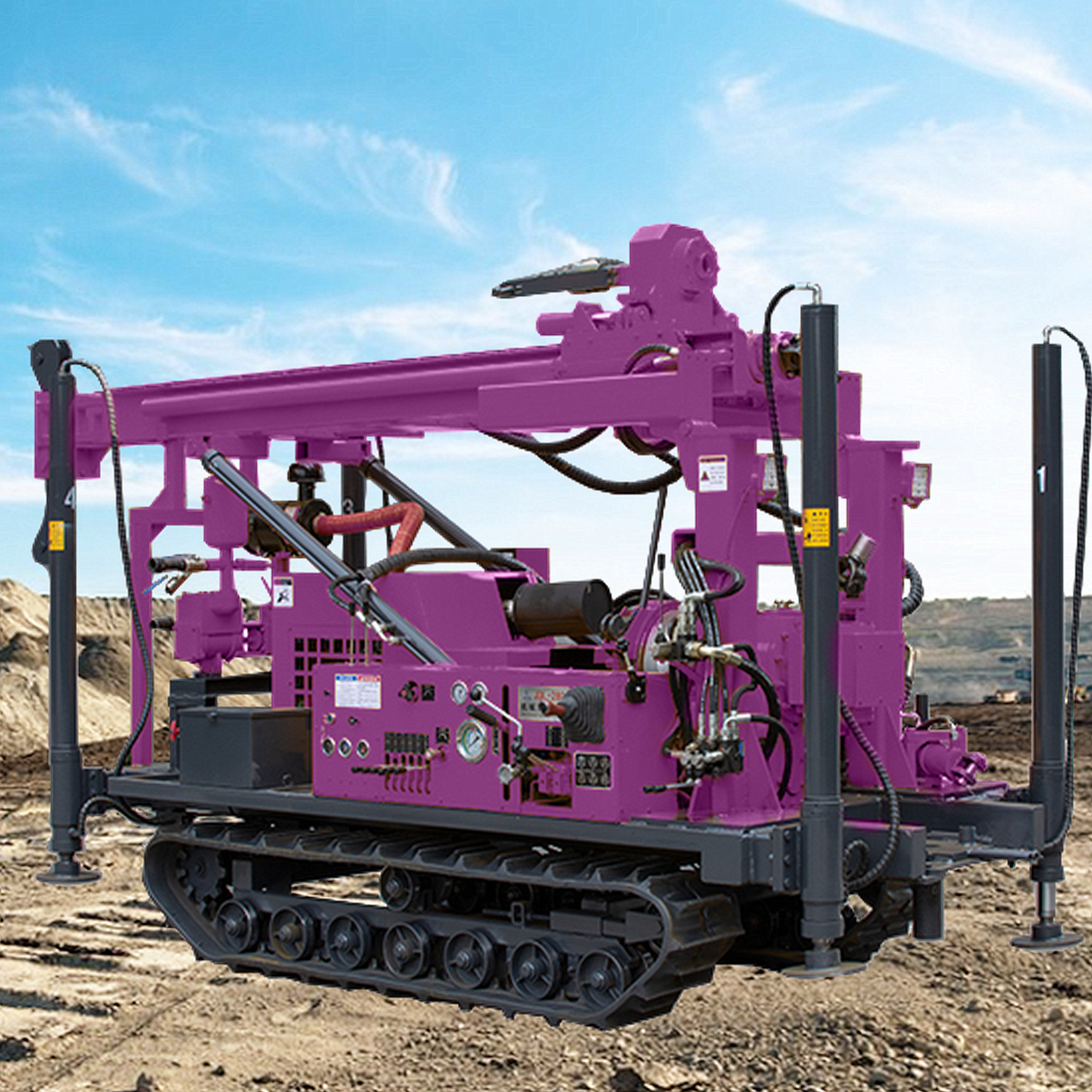 Crawler Core Drilling Rig Geotechnical Exploration Hydraulic Core Sample Drilling Rig