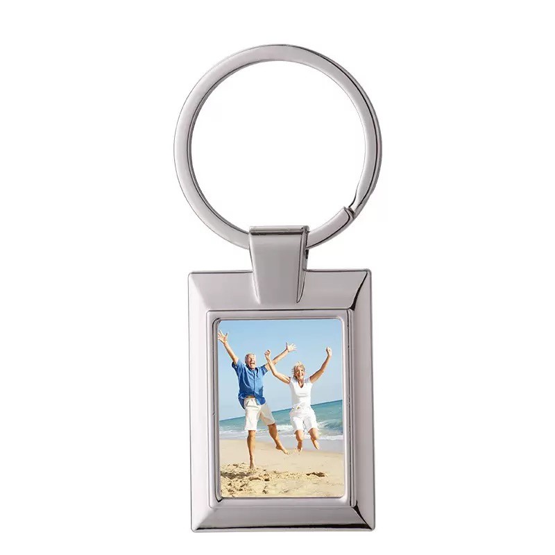 Personalized Blank Metal Sublimation Keyrings DIY Keychain Pendant For Sublimation Photo Transfer Printing
