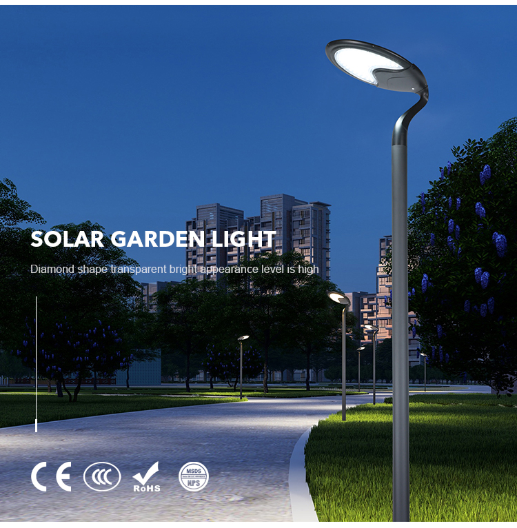 25W Elegant Aluminum Motion Sensor Solar Street Light For Villas