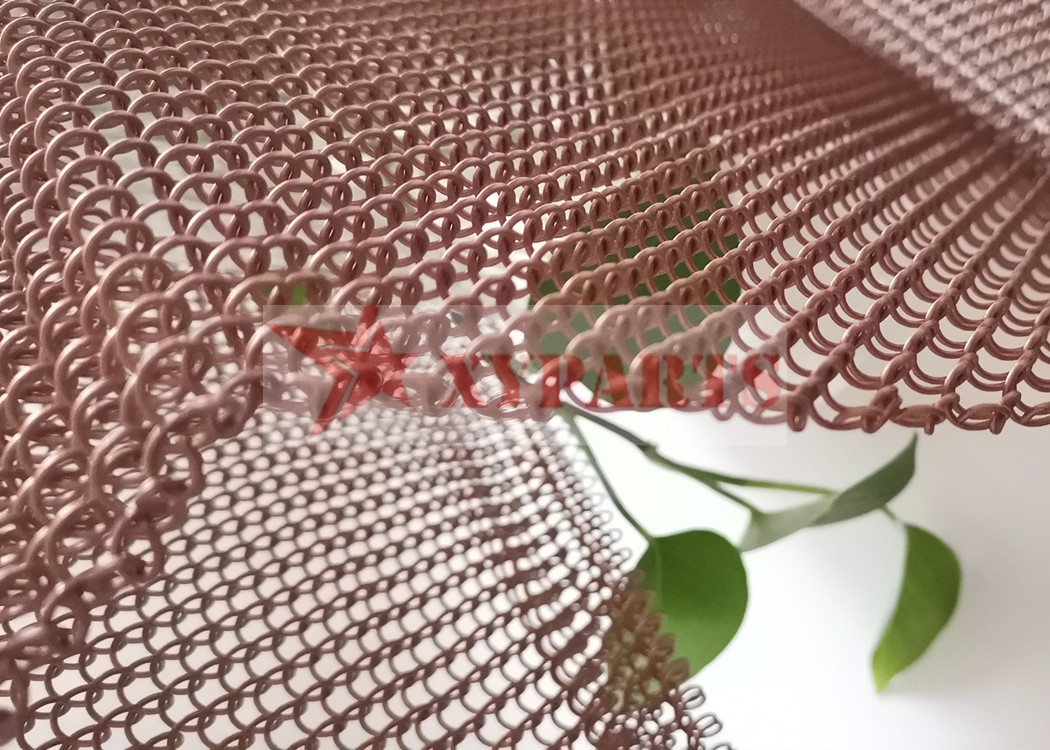 Architectural Aluminum Metal Coil Drapery Mesh For Shopping Malls