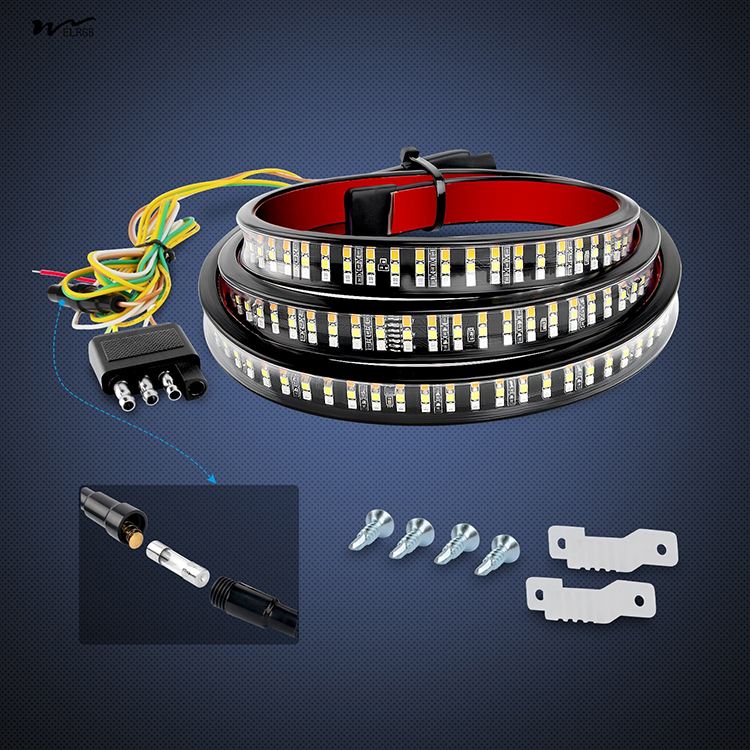 LED Strip Light for Truck Tailgate Side Bed Continuous Amber Brake Running Turn Signal