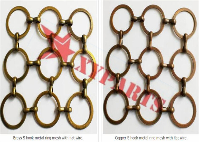 Decorative Chainmail Braided Ring Mesh Curtain For Office Building Space Divider