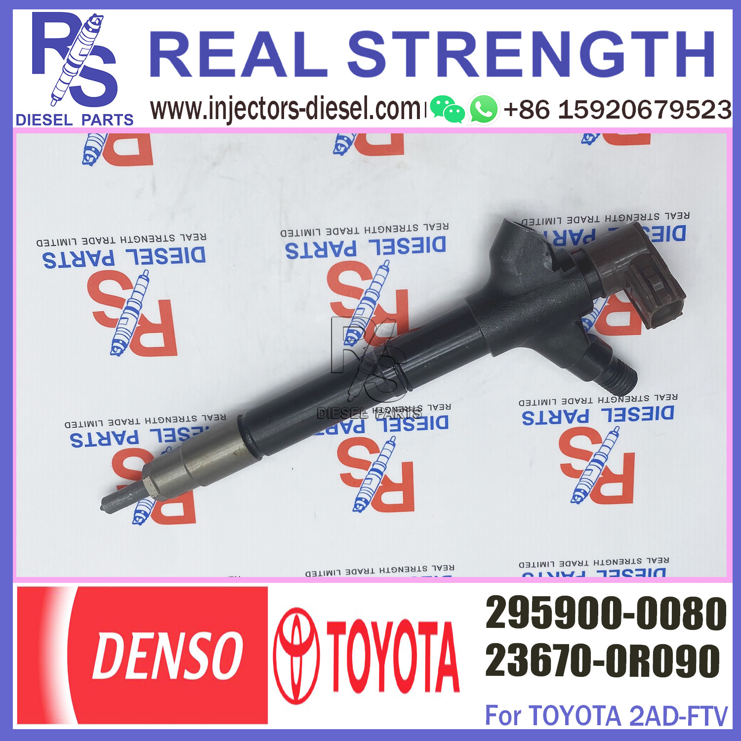 Common rail Diesel Fuel Injector 295900-0080 for TOYOTA 23670-26060 23670-0R090