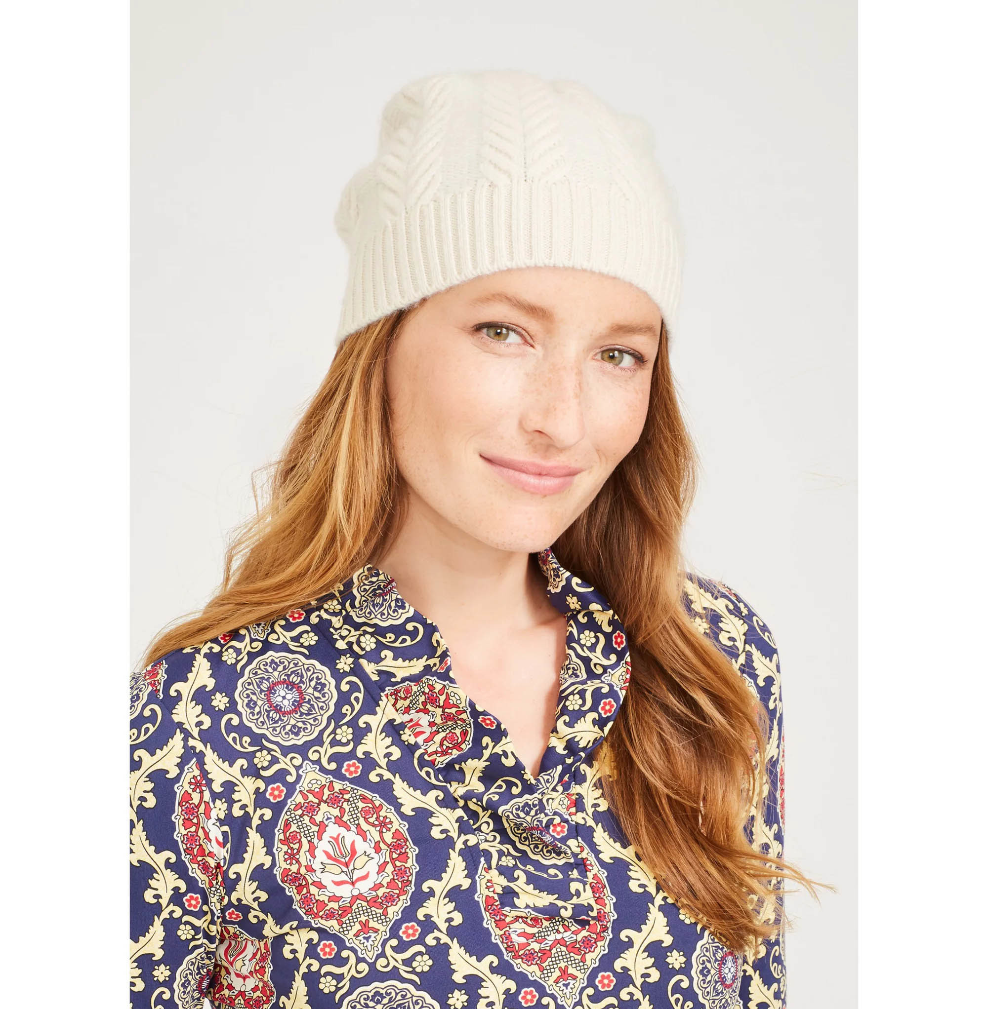 Women'S Cable Knit Hat 100% Cashmere Beanie Hat Soft Feeling Multi Color