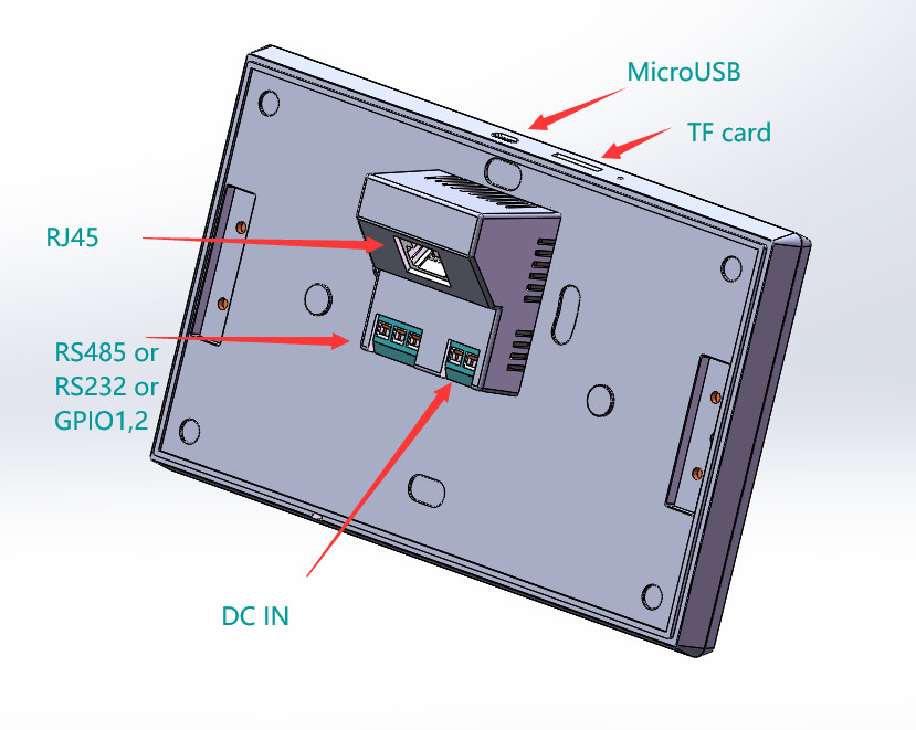 Room Control Hardware 7 Inch Android POE Tablet Wall Mount Touch Screen Ethernet RJ45 Sensor Relay