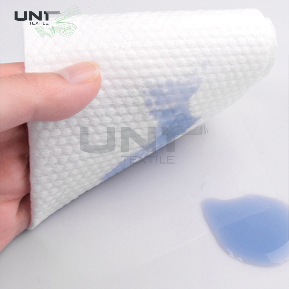 Embossed Biodegradable Spunlace Non Woven Nonwoven Fabric For Wet Wipes
