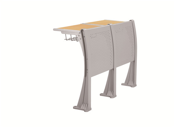 Grey Coating Lecture Hall Seating fireproof Lecture Room Furniture With Fixed Table