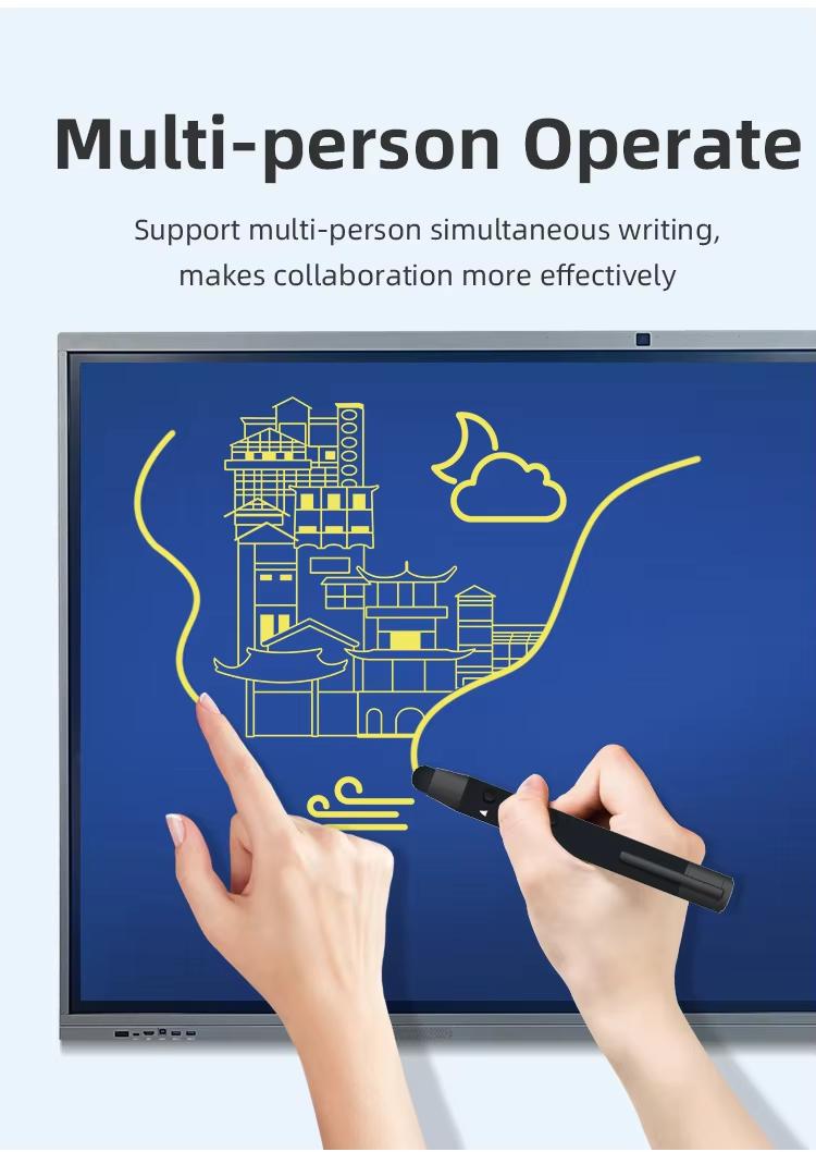 55 Inch Interactive Whiteboard 16 9 Aspect Ratio And 350cd/M2 Brightness For B2b Teaching 2