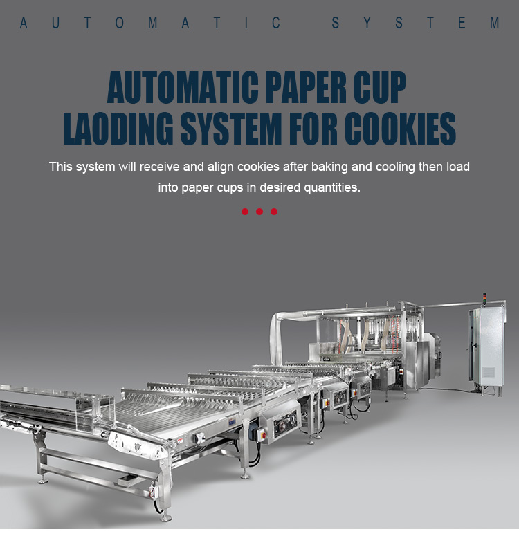 Food Industry Biscuit Packing Machine Automatic Paper Cup Laoding System