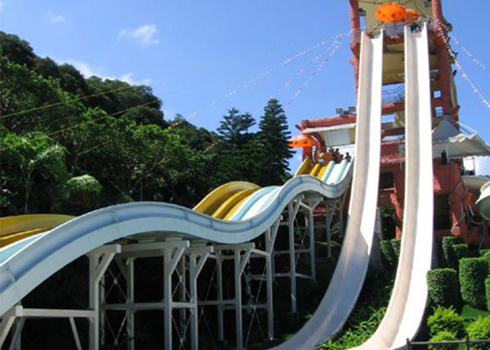 Commercial Young Adult High Speed Water Slide Racing With Mat