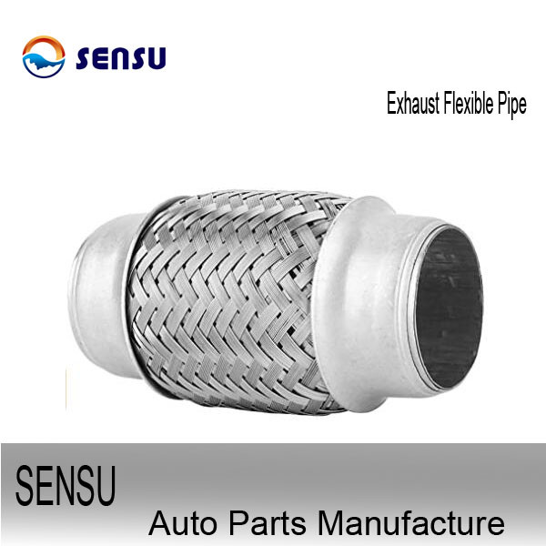 50*100mm Double Braids Flexible Automotive Exhaust Pipe High Durability
