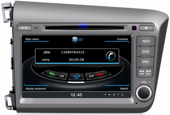 Ouchuangbo S100 Platform Car Radio for Honda Civic 2012 DVD Multimedia Navigation System