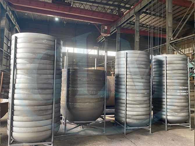 89MM 2000MM Semi Elliptical Stainless Steel Dish Head For Boilers And Containers PED GB