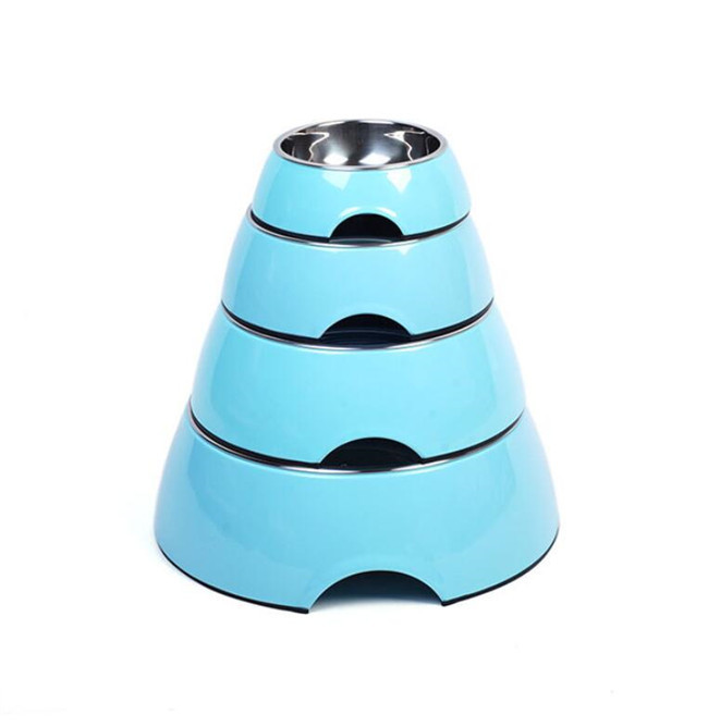 Round 14cm Rubber Bottom Dog Bowl Silicone 4.5cm Stainless Steel