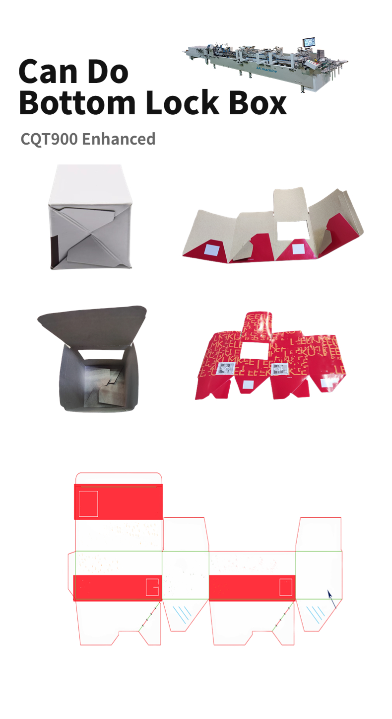Automatic Bottom Lock Folder Gluer for Precise Folding and Pasting in 10*1.2*1.3m Size