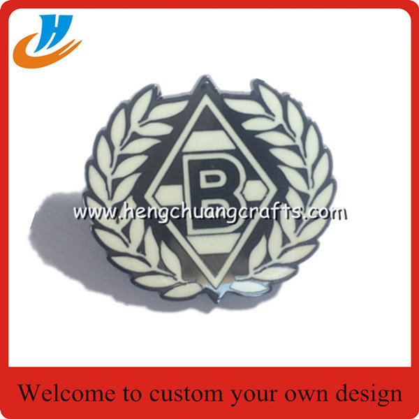Sticker badge pin,camera shape metal pin badge with enamel silver plated