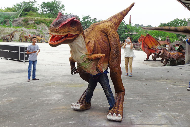 Silicon Rubber Walking Animatronic Realistic T Rex Dinosaur Costume For Adult