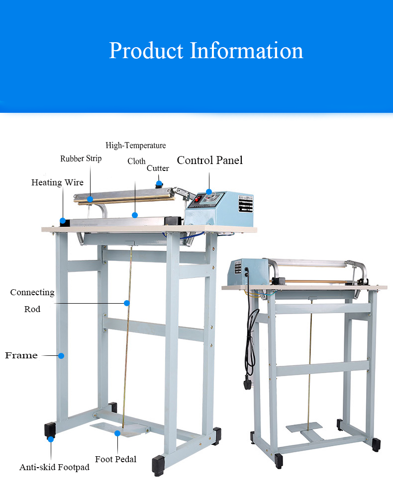 SEALING MACHINE DUOQI SFTD-400 Foot Pedal Operated Plastic Bag Sealer for Packaging
