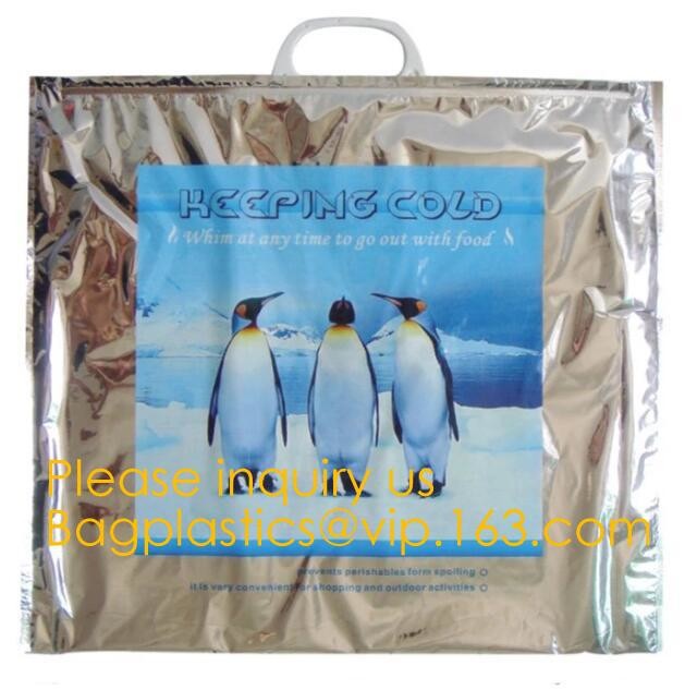 custom bulk waterproof large soft folding food delivery picnic lunch tote grocery cooler bag aluminum foil thermal bags