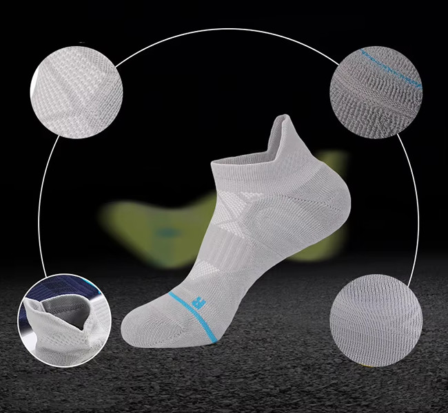 Low Cut Sporty Running Socks Knitted Athletic Ankle Socks Custom Logo