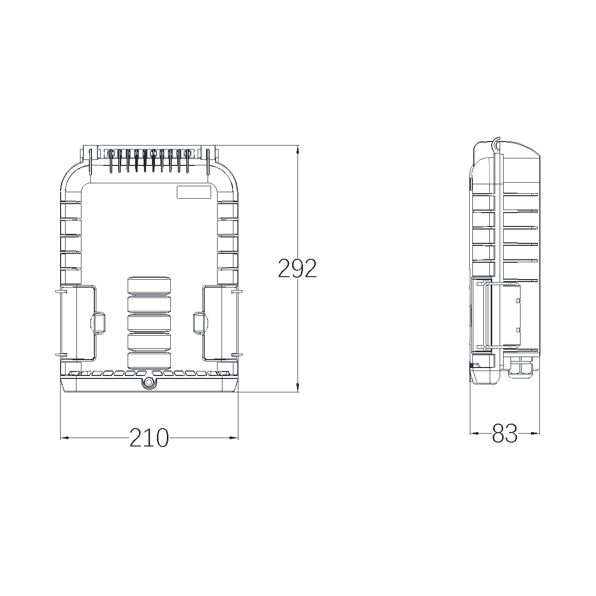 5 FTTH CATV IP65 Waterproof Fiber Distribution Box with Integrated Splice Cassette