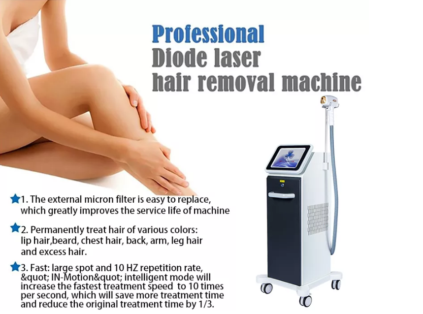Skin Rejuvenation Laser Beauty Equipment Diode Depilation 808nm Hair Removal Machine