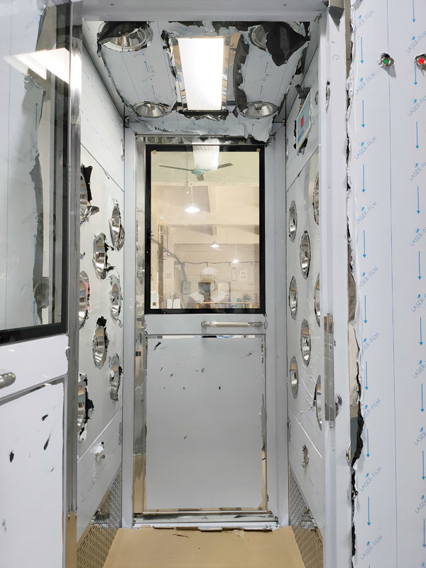One Person Mirror SS304 Air Shower Room With UV Light