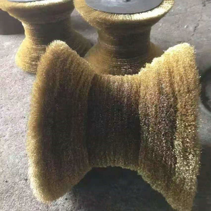 Flat Bowl Shaped Copper Wire Wheel For Grinding , Rust Removal And Polishing