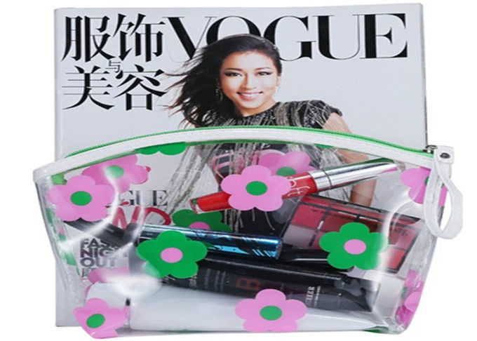 Coloreful Custom Printed Pvc Zipper Bag , Cosmetic Packaging Travel Bag