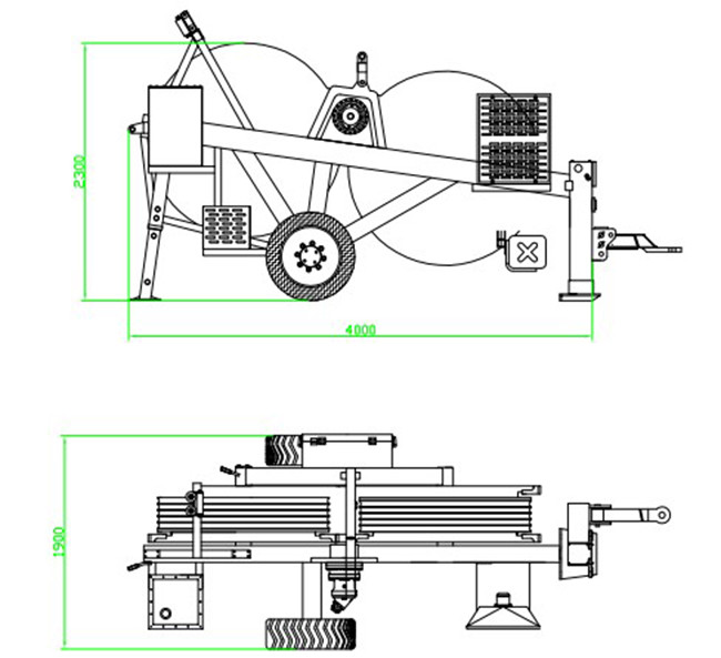 3T Hydraulic Cable Tensioner with Honda Gasoline Engine for Transmission Line Tensioning