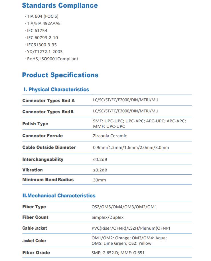 SMF Simplex 2.0mm Armored Fiber Optic Jumper Cable For Rodent Protection