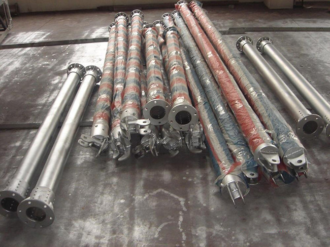 A Shape Tubular Gin Pole Transmission Line Stringing Tools Vertical Load 17-30kn