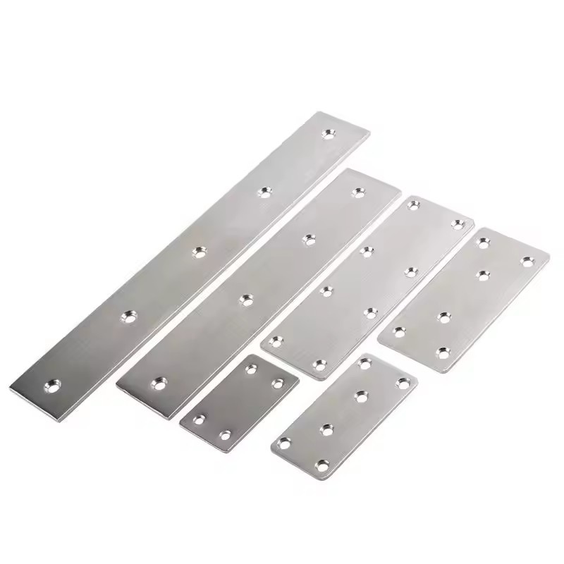 Stamping Metal Bed Frame Support Parts Stainless Steel Iron Straight Piece Bracket