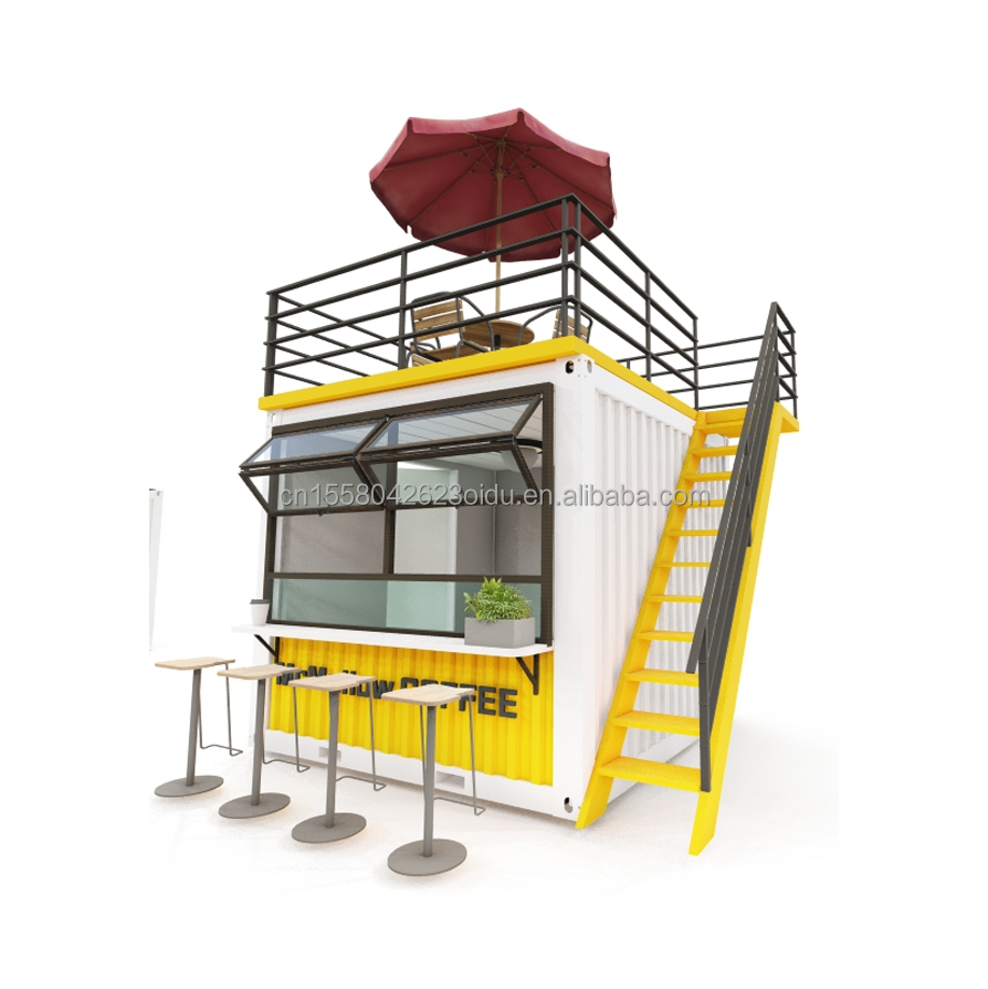 Main Structure Galvanized Steel Square Tubes Modern Triangle Outdoor House Designed with Sandwich Panel Material for Shop