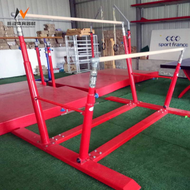 Foldable Uneven Bars and Mat for Children's Gymnastics in the Gym